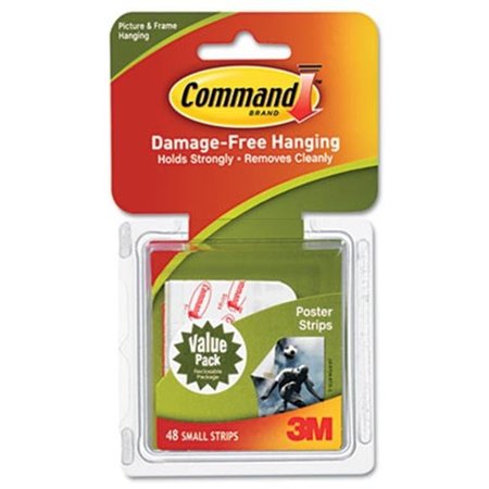 Command Command 17024-VP Poster Strips Value Pack  White  48 Strips-Pack 17024-VP